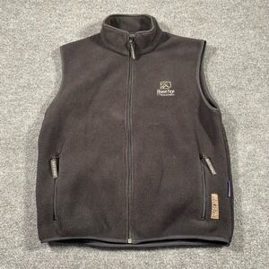 Black Diamond Mens Medium Full Zip Fleece Vest Malden Mills Polar Fleece